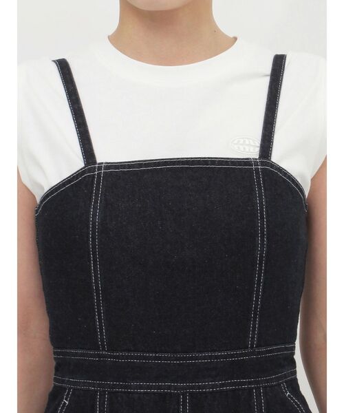 【セール】デザインデニムロンパース（つなぎ/オールインワン）｜MURUA（ムルーア）