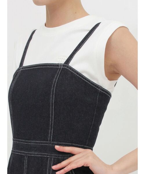 【セール】デザインデニムロンパース（つなぎ/オールインワン）｜MURUA（ムルーア）