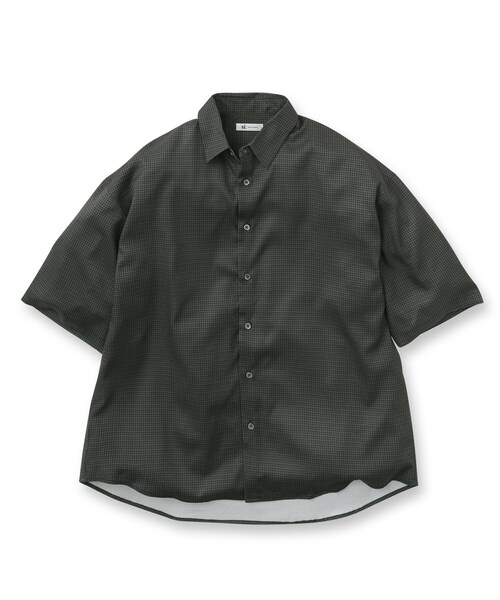 tk.TAKEO KIKUCHI（ティーケータケオキクチ）の「◆ジョーゼット柄半袖シャツ（シャツ/ブラウス・メンズ・ブラック系1/ライトグレー系1/グレー系2/ブルー系7/ブルー系その他4・03/01/02）」の6枚目の写真