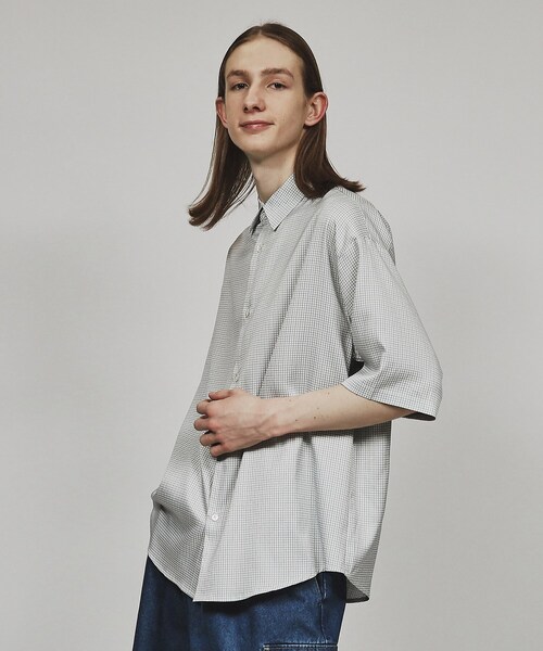 tk.TAKEO KIKUCHI（ティーケータケオキクチ）の「◆ジョーゼット柄半袖シャツ（シャツ/ブラウス・メンズ・ブラック系1/ライトグレー系1/グレー系2/ブルー系7/ブルー系その他4・03/01/02）」の13枚目の写真