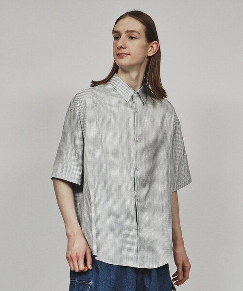 tk.TAKEO KIKUCHI（ティーケータケオキクチ）の「◆ジョーゼット柄半袖シャツ（シャツ/ブラウス・メンズ・ブラック系1/ライトグレー系1/グレー系2/ブルー系7/ブルー系その他4・03/01/02）」の14枚目の写真