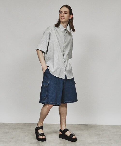 tk.TAKEO KIKUCHI（ティーケータケオキクチ）の「◆ジョーゼット柄半袖シャツ（シャツ/ブラウス・メンズ・ブラック系1/ライトグレー系1/グレー系2/ブルー系7/ブルー系その他4・03/01/02）」の15枚目の写真