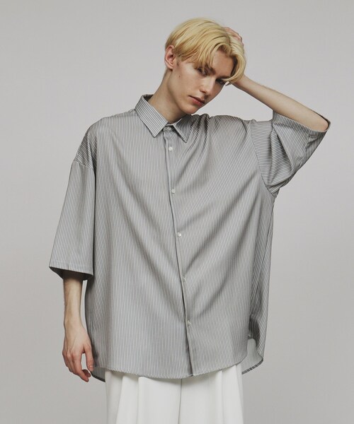 tk.TAKEO KIKUCHI（ティーケータケオキクチ）の「◆ジョーゼット柄半袖シャツ（シャツ/ブラウス・メンズ・ブラック系1/ライトグレー系1/グレー系2/ブルー系7/ブルー系その他4・03/01/02）」の22枚目の写真