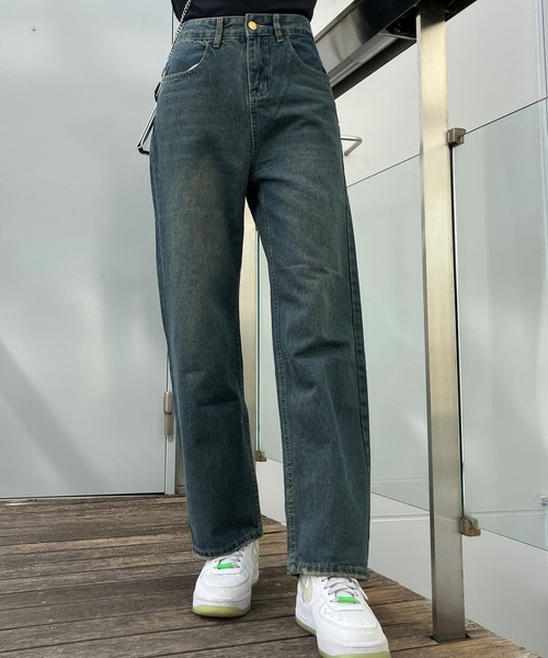 GLAMOROUS JANE（グラマラスジェーン）の「デザインポケットデニムストレートパンツ（デニムパンツ・レディース・ブルー・S/M/L）」の7枚目の写真