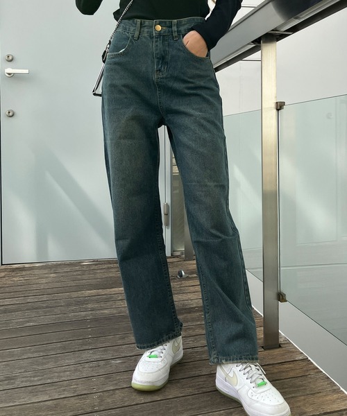 GLAMOROUS JANE（グラマラスジェーン）の「デザインポケットデニムストレートパンツ（デニムパンツ・レディース・ブルー・S/M/L）」の10枚目の写真