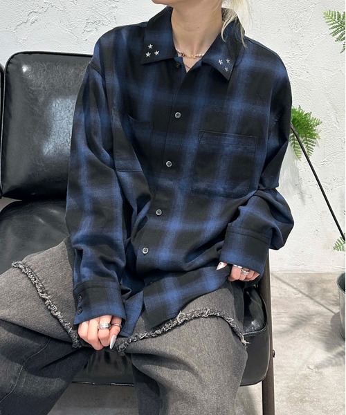 sedacle（セダクル）の「オーバーシルエットアソートシャツ（シャツ/ブラウス・メンズ・ネイビー/ブラック/オフホワイト/ブルー・SMALL/LARGE/MEDIUM）」の3枚目の写真