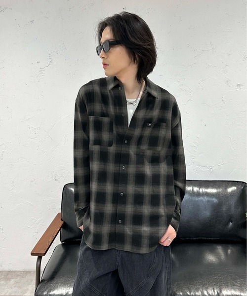 sedacle（セダクル）の「オーバーシルエットアソートシャツ（シャツ/ブラウス・メンズ・ネイビー/ブラック/オフホワイト/ブルー・SMALL/LARGE/MEDIUM）」の20枚目の写真