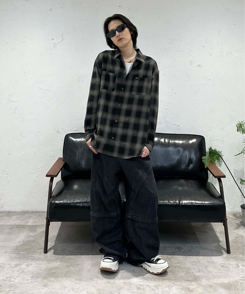 sedacle（セダクル）の「オーバーシルエットアソートシャツ（シャツ/ブラウス・メンズ・ネイビー/ブラック/オフホワイト/ブルー・SMALL/LARGE/MEDIUM）」の22枚目の写真