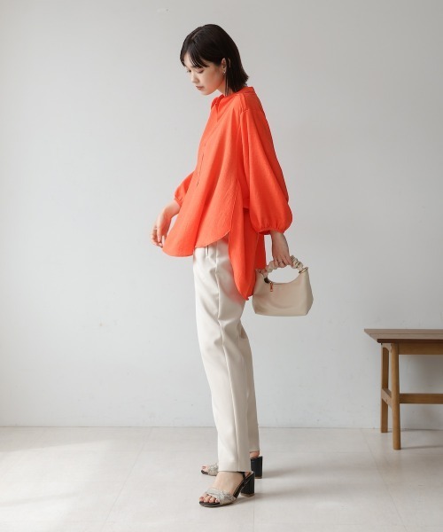 Bou Jeloud(ブージュルード)の「麻ライクスキッパーチュニック(チュニック・レディース・ブルー/ホワイト/グリーン/イエロー/ネイビー/ライトグリーン/ライム/オレンジ/インディゴブルー・FREE)」の17枚目の写真