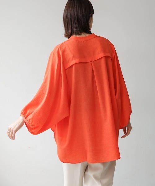 Bou Jeloud(ブージュルード)の「麻ライクスキッパーチュニック(チュニック・レディース・ブルー/ホワイト/グリーン/イエロー/ネイビー/ライトグリーン/ライム/オレンジ/インディゴブルー・FREE)」の19枚目の写真