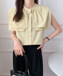 ECLIN（エクラン）の「スタンドカラーケープシャツ（シャツ/ブラウス）」