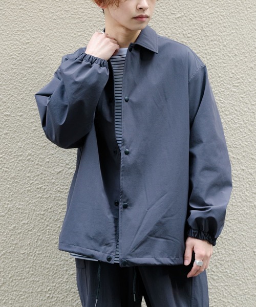 Uiscel（ユイセル）の「Uiscel　リップストップコーチジャケット（ナイロンジャケット・メンズ・ブラック/チャコールグレー・LARGE/MEDIUM）」の10枚目の写真