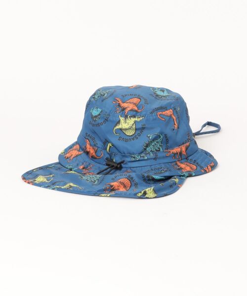 Kids Foret(キッズフォーレ)の「恐竜・ユニコーン柄日よけ付撥水ハット・帽子(ハット・キッズ・サックスブルー/ピンク/ネイビー/ベージュ・50/52/54/56)」の6枚目の写真