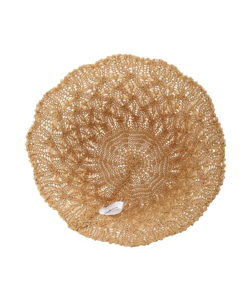 Samansa Mos2（サマンサ モスモス）の「ダイヤ編みダウンハット（ハット・レディース・ベージュ/キナリ・F）」の15枚目の写真