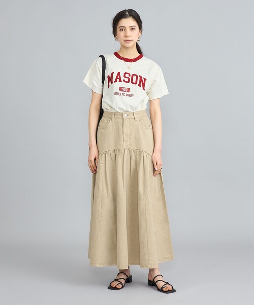 coen(コーエン)の「MASON(メイソン)別注フットボールロゴTシャツ(Tシャツ/カットソー・レディース・ネイビー/その他1/オフホワイト・M/L)」の8枚目の写真