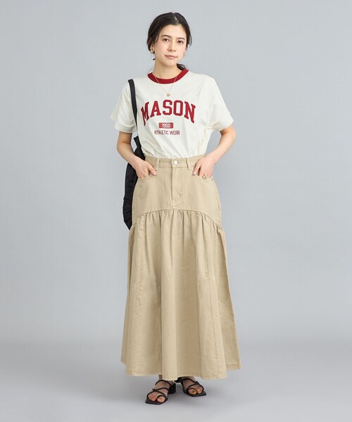 coen(コーエン)の「MASON(メイソン)別注フットボールロゴTシャツ(Tシャツ/カットソー・レディース・ネイビー/その他1/オフホワイト・M/L)」の9枚目の写真