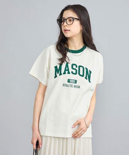 coen(コーエン)の「MASON(メイソン)別注フットボールロゴTシャツ(Tシャツ/カットソー・レディース・ネイビー/その他1/オフホワイト・M/L)」の12枚目の写真