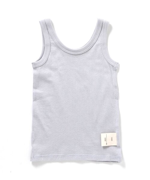 BREEZE（ブリーズ）の「【前後OK】メッシュタンクトップ（インナーウェア/肌着・キッズ・オフホワイト/グレー/ライム/サックスブルー/チャコール・120/140/100）」の2枚目の写真