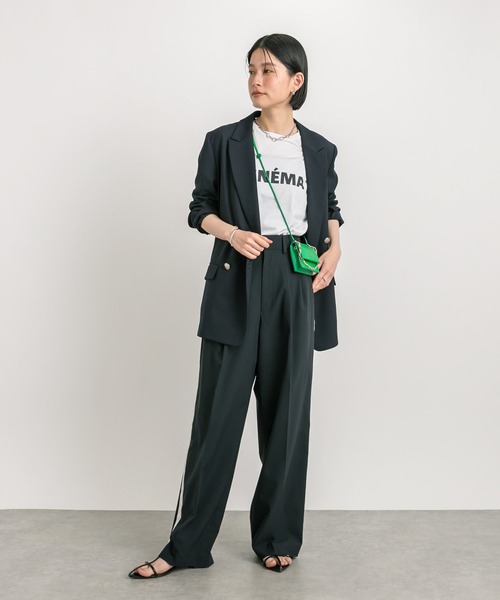 RIVE DROITE（リヴドロワ）の「サイドラインスラックス（スラックス・レディース・グレー/ネイビー・36/38）」の3枚目の写真