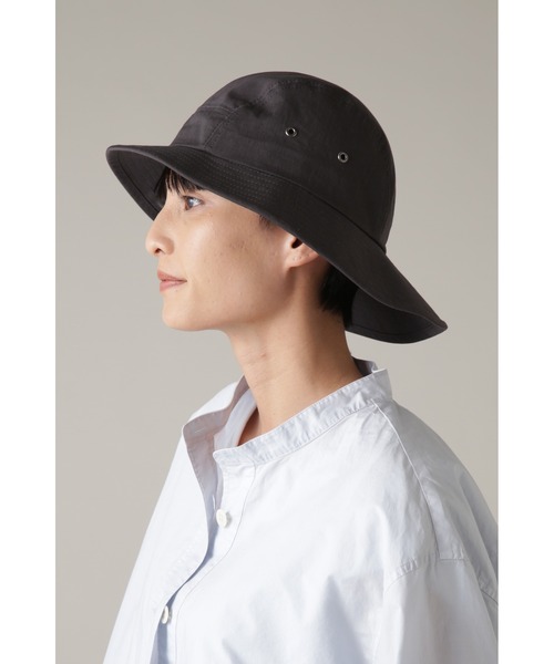 MHL.(エムエイチエル)の「DENSE COTTON NYLON(ハット・レディース・ライトブラウン/チャコール・FREE)」の6枚目の写真