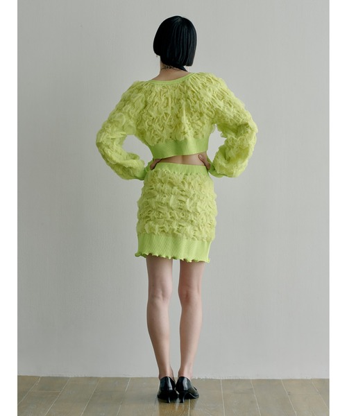 SORIN（ソリン　）の「Motif Jacquard Mini Skirt（スカート・レディース・チャコールグレー/ホワイト/ライム・38）」の21枚目の写真