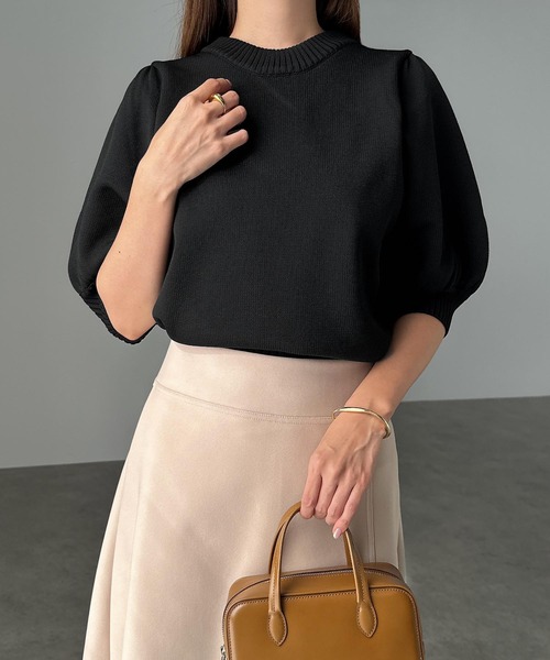 セール】ボリューム袖ニットトップス（ニット/セーター）｜andme