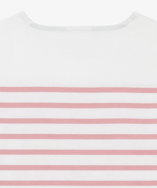 LACOSTE(ラコステ)の「シルケット加工 パネルボーダーバスクシャツ(Tシャツ/カットソー・レディース・ピンク/グリーン/ネイビー・38/40/36/34)」の12枚目の写真