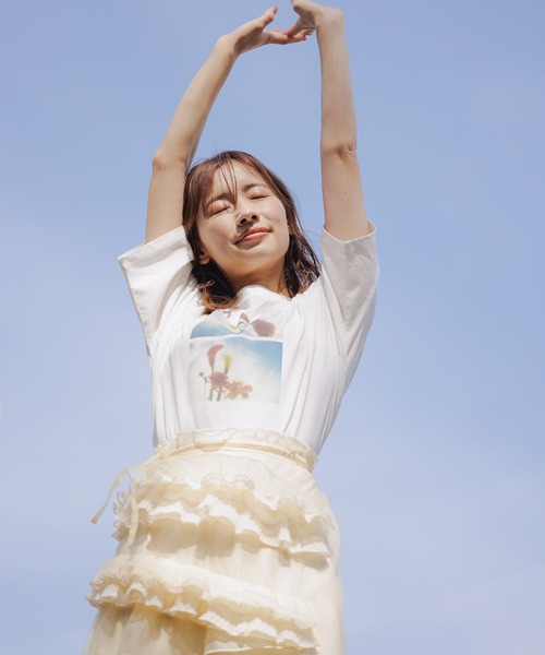 mysty woman(ミスティウーマン)の「フリルラップsetマーメイド 120995(スカート・レディース・アイボリー/ブラック・FREE)」の5枚目の写真