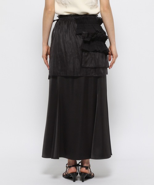 mysty woman(ミスティウーマン)の「フリルラップsetマーメイド 120995(スカート・レディース・アイボリー/ブラック・FREE)」の12枚目の写真
