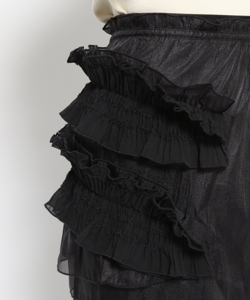 mysty woman(ミスティウーマン)の「フリルラップsetマーメイド 120995(スカート・レディース・アイボリー/ブラック・FREE)」の15枚目の写真