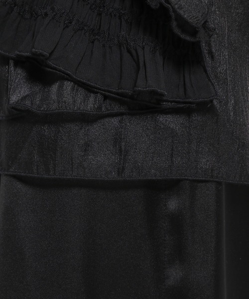 mysty woman(ミスティウーマン)の「フリルラップsetマーメイド 120995(スカート・レディース・アイボリー/ブラック・FREE)」の16枚目の写真
