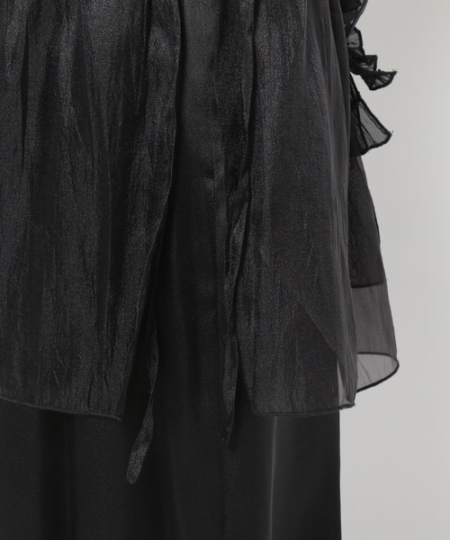 mysty woman(ミスティウーマン)の「フリルラップsetマーメイド 120995(スカート・レディース・アイボリー/ブラック・FREE)」の18枚目の写真