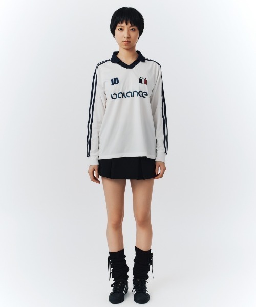FCMM(エフシーエムエム)の「【日本限定アイテム】SOCCER JERSEY/サッカージャージ(ジャージ・メンズ・ネイビー/ピンク/ホワイト・MEDIUM/SMALL)」の4枚目の写真
