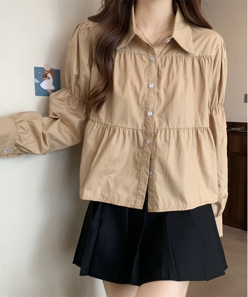 MAISON DE THERESE(メゾン ド テレーズ)の「長袖シャツ(シャツ/ブラウス・レディース・ブラック/ホワイト/ベージュ・M/L/S)」の4枚目の写真