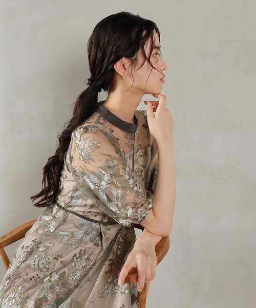 Kana 結婚式 ドレス オケージョンドレス Kana ドレス チュール テントライン ワンピース パーティー 結婚