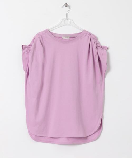 LAATO（ラート）の「gather no sleeve tee（Tシャツ/カットソー・レディース・ブラック/アイボリー/ピンク・FREE）」の6枚目の写真