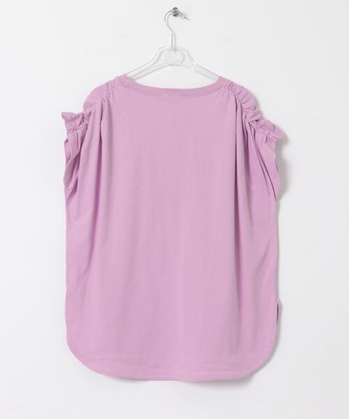 LAATO（ラート）の「gather no sleeve tee（Tシャツ/カットソー・レディース・ブラック/アイボリー/ピンク・FREE）」の8枚目の写真
