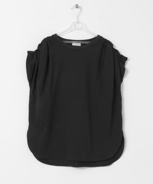 LAATO（ラート）の「gather no sleeve tee（Tシャツ/カットソー・レディース・ブラック/アイボリー/ピンク・FREE）」の12枚目の写真