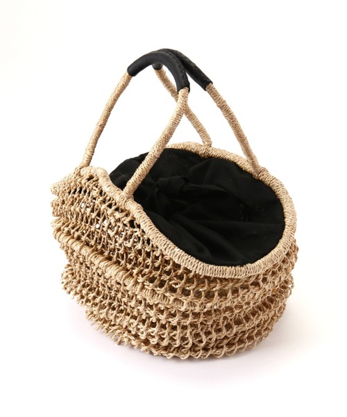 ROSE BUD（ローズバッド）の「(BAGMATI)メッシュかごバッグ（かごバッグ・レディース・ブラック・FREE）」の2枚目の写真