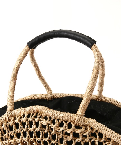 ROSE BUD（ローズバッド）の「(BAGMATI)メッシュかごバッグ（かごバッグ・レディース・ブラック・FREE）」の3枚目の写真