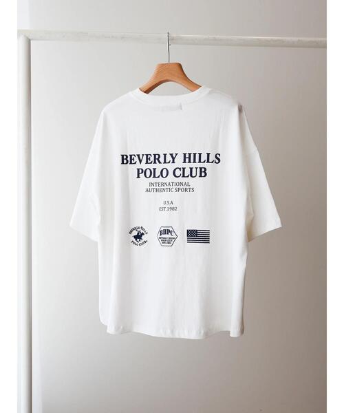 BEVERLY HILLS POLO CLUB(ビバリーヒルズポロクラブ)の「ロゴカットプルオーバー/BHPC(Tシャツ/カットソー・レディース・ネイビー/オフホワイト・FREE)」の8枚目の写真