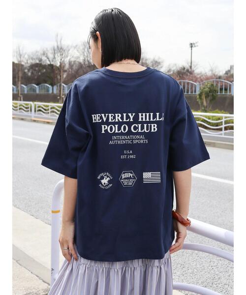 BEVERLY HILLS POLO CLUB(ビバリーヒルズポロクラブ)の「ロゴカットプルオーバー/BHPC(Tシャツ/カットソー・レディース・ネイビー/オフホワイト・FREE)」の13枚目の写真