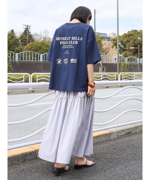 BEVERLY HILLS POLO CLUB(ビバリーヒルズポロクラブ)の「ロゴカットプルオーバー/BHPC(Tシャツ/カットソー・レディース・ネイビー/オフホワイト・FREE)」の15枚目の写真