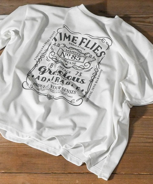 Ritzy（リッツィー）の「16/TC 天竺プリントTシャツ(ダイス、ジャックダニエル、看板係) レディース メンズ（Tシャツ/カットソー・メンズ・ブラック/ホワイト/ブラック系その他/ホワイト系その他/グレー系その他/ホワイト系その他2/チャコール/グレー系その他2/ブラック系その他2・LARGE/X-LARGE/MEDIUM）」の3枚目の写真