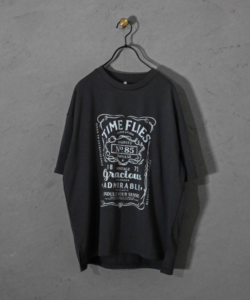 Ritzy（リッツィー）の「16/TC 天竺プリントTシャツ(ダイス、ジャックダニエル、看板係) レディース メンズ（Tシャツ/カットソー・メンズ・ブラック/ホワイト/ブラック系その他/ホワイト系その他/グレー系その他/ホワイト系その他2/チャコール/グレー系その他2/ブラック系その他2・LARGE/X-LARGE/MEDIUM）」の7枚目の写真