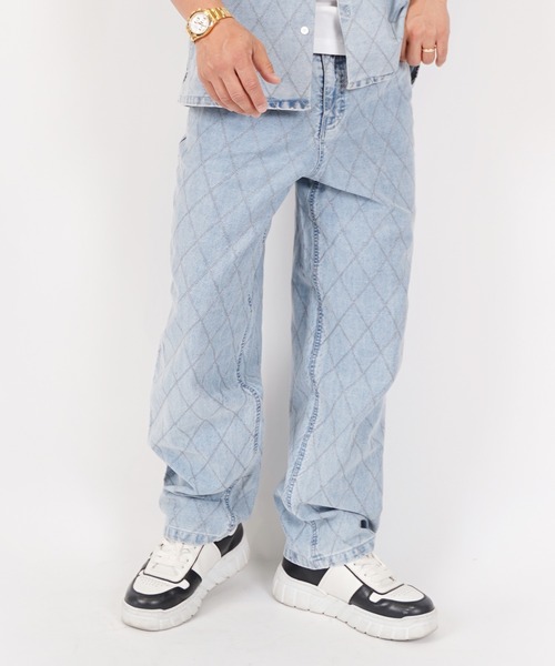 ヴィンテージダイヤモンドキルトステッチデニム（デニムパンツ）｜#Re
