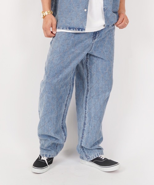 ヴィンテージダイヤモンドキルトステッチデニム（デニムパンツ）｜#Re