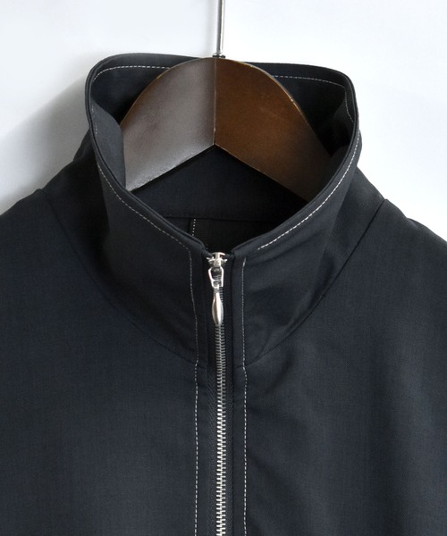 Starting Over（スターティングオーバー）の「oversize half zip stitching shirt/オーバーサイズ ハーフジップ ステッチング シャツ/ストレッチ 半袖シャツ（シャツ/ブラウス・メンズ・チャコール/カーキ/ブラック・XL/L/M）」の6枚目の写真