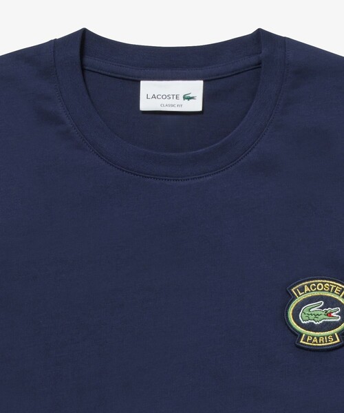 LACOSTE（ラコステ）の「ヘビーウェイトエンブレムワッペン長袖Tシャツ（Tシャツ/カットソー・メンズ・ホワイト/ネイビー/ライトブルー・4/3/5/2）」の6枚目の写真