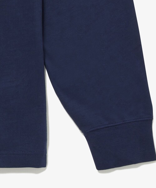 LACOSTE（ラコステ）の「ヘビーウェイトエンブレムワッペン長袖Tシャツ（Tシャツ/カットソー・メンズ・ホワイト/ネイビー/ライトブルー・4/3/5/2）」の4枚目の写真